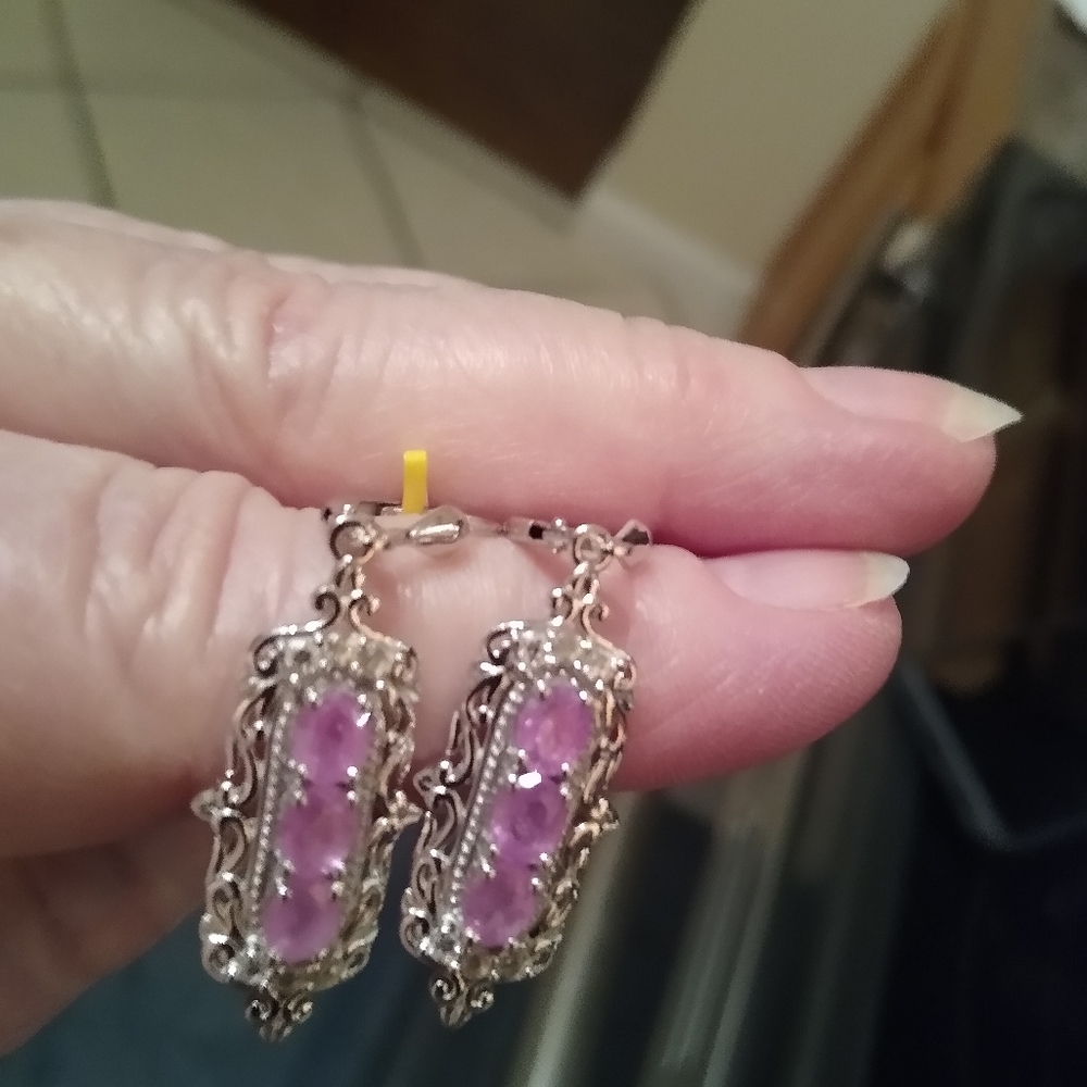 Ilakaka Hot Pink Sapphire Earrings
